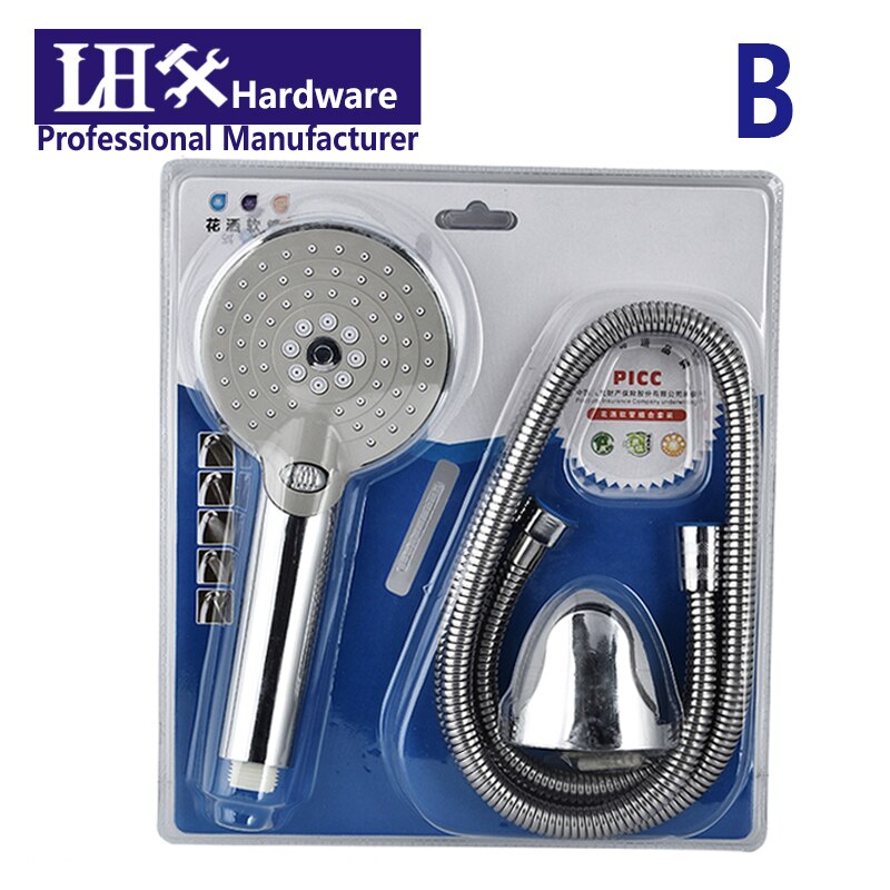 Cabezal de Ducha de mano presurizado, alcachofa de ahorro de agua, ABS cromado, LHX XY91 H: B