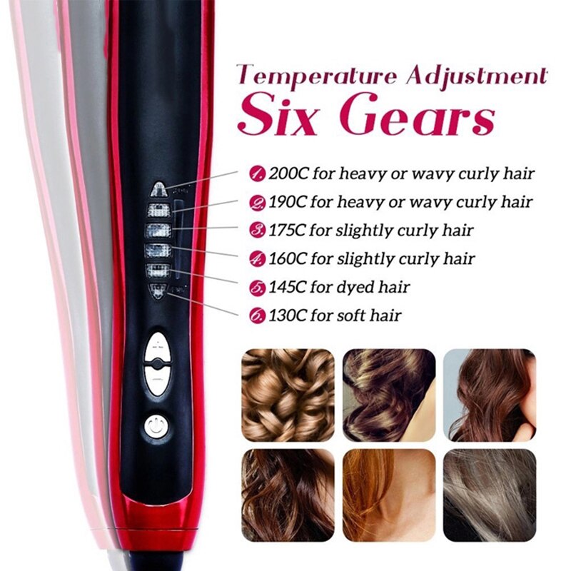 Heating Hair Straightener For Curly Hair Multifunctional Electric Heating Comb Temperature Straightening Comb Tool