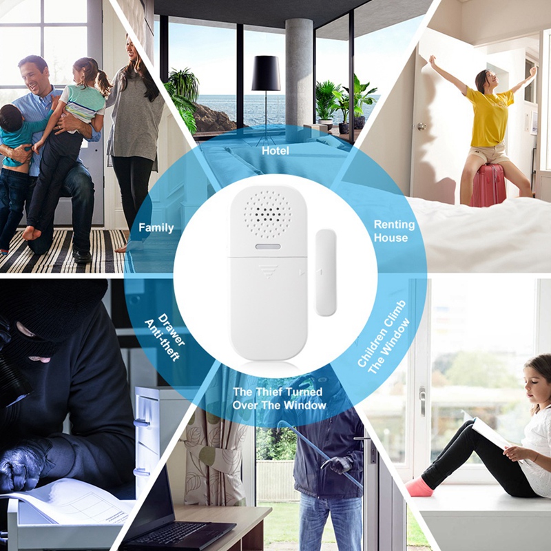 Magnetische Tür Und Fenster Alarm Sensor kabellos Alarm 130DB Hause Einbrecher Alarm Gerät