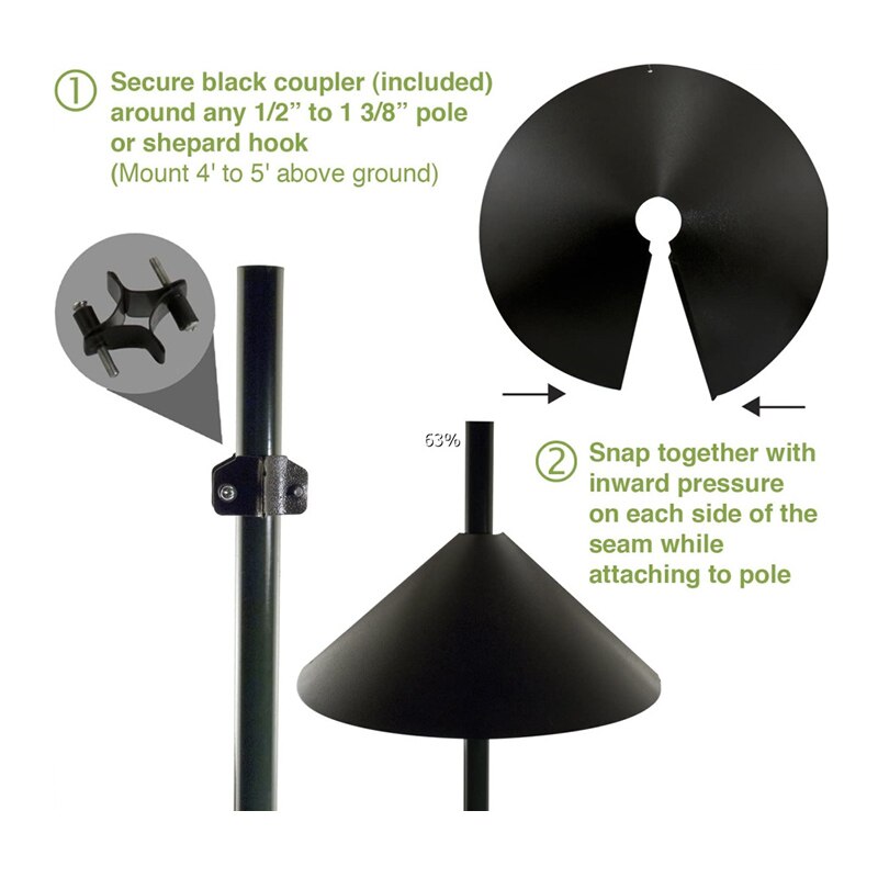 1PC Wrap Around Squirrel Baffle 16-inch Unique Wrap-around Squirrel Baffle Garden Accessories Shade Sails Nets Garden Tools