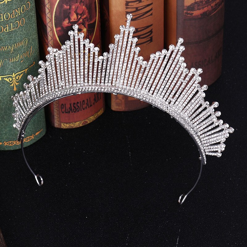 Barokke Luxe Kristal Bruids Sieraden Sets Strass Tiara Pageant Crown Choker Kettingen Oorbellen Bruiloft Dubai Sieraden Set