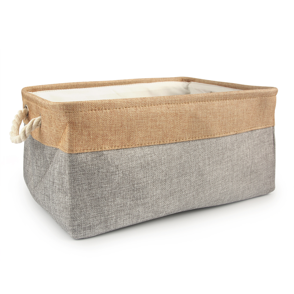 Cesta de juguetes para mascotas S/M/L, clasificación de artículos diversos, caja de almacenamiento de ropa para perros y gatos, accesorios, contenedor de almacenamiento para organizar: S / Gris