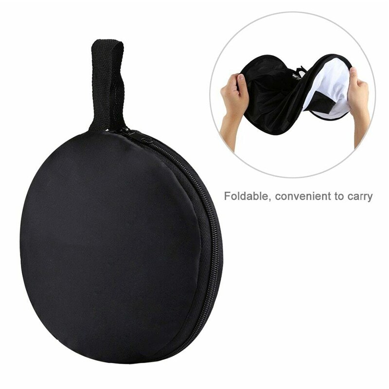 Câmera portátil redonda softbox refletor dobrável para o retrato terno fotografia do produto para a maioria das câmeras puo88