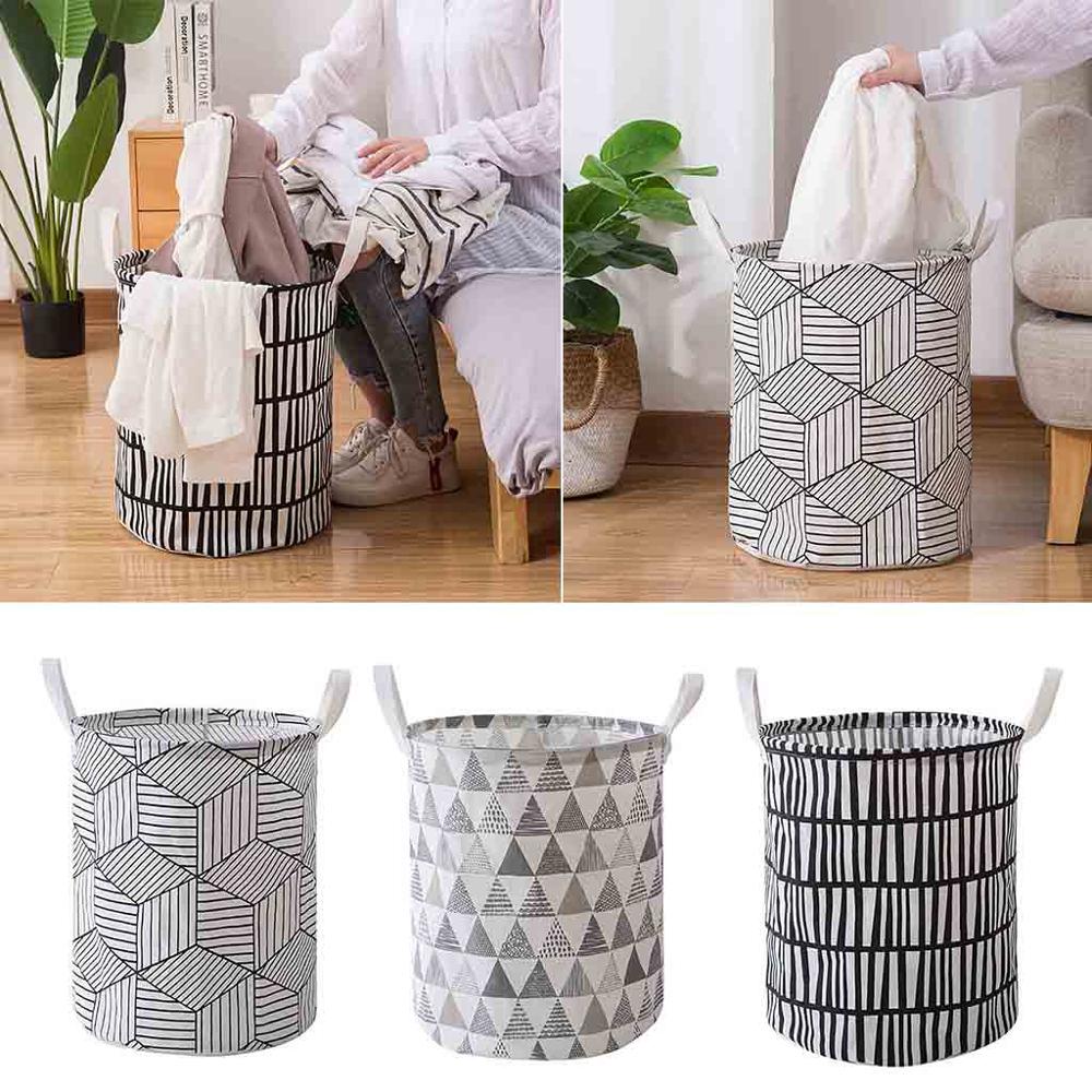 Gran cesta de la ropa de algodón impermeable bolsa de lavado de almacenamiento plegable корзина для белья, decoración para el hogar, accesorios, # FS18