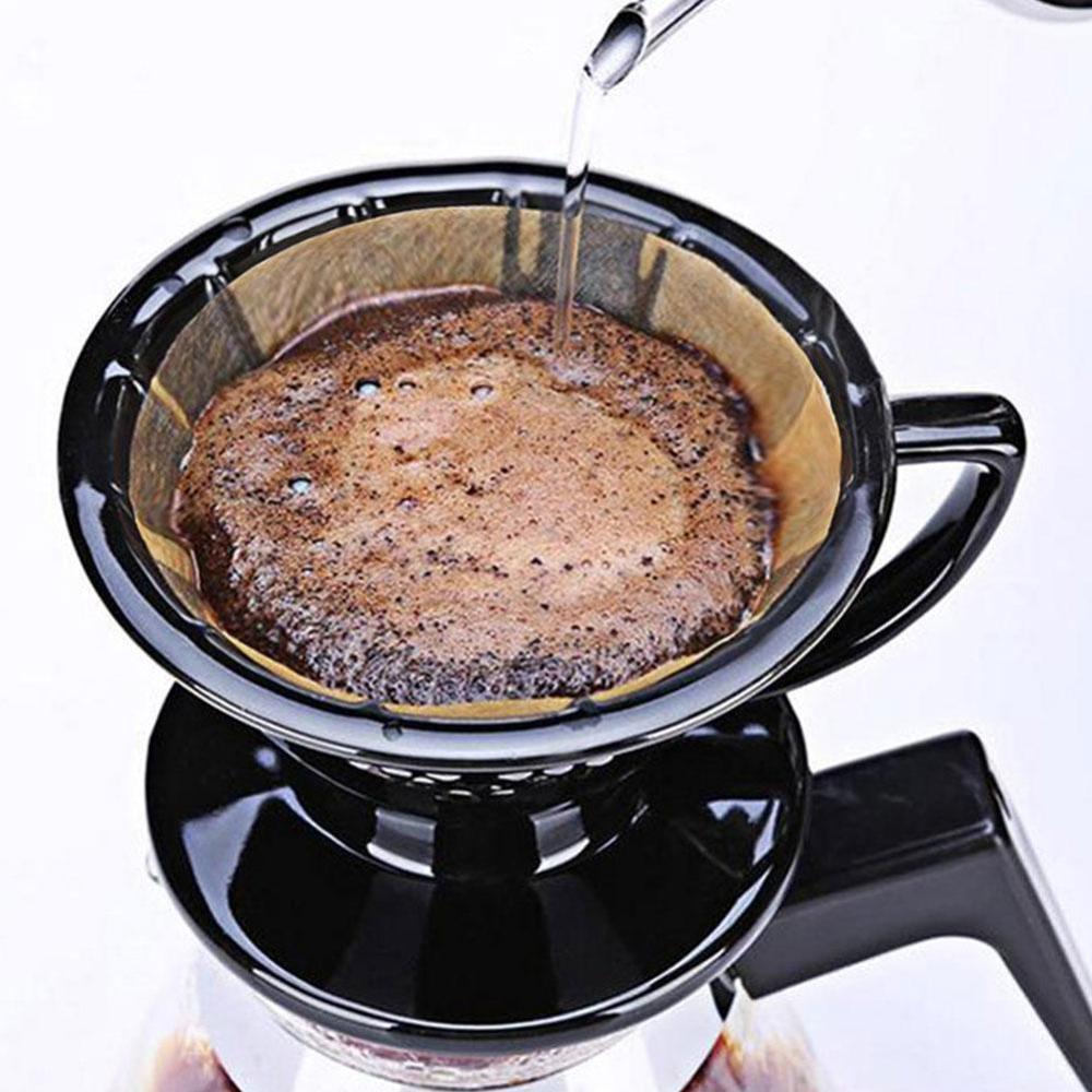 Papier à café rond 100 pièces/ensemble, 56 Mm 60 Mm 68 Mm pour cafetière expresso V60, goutteur, filtres à café, outils Moka Pot, filtre en papier