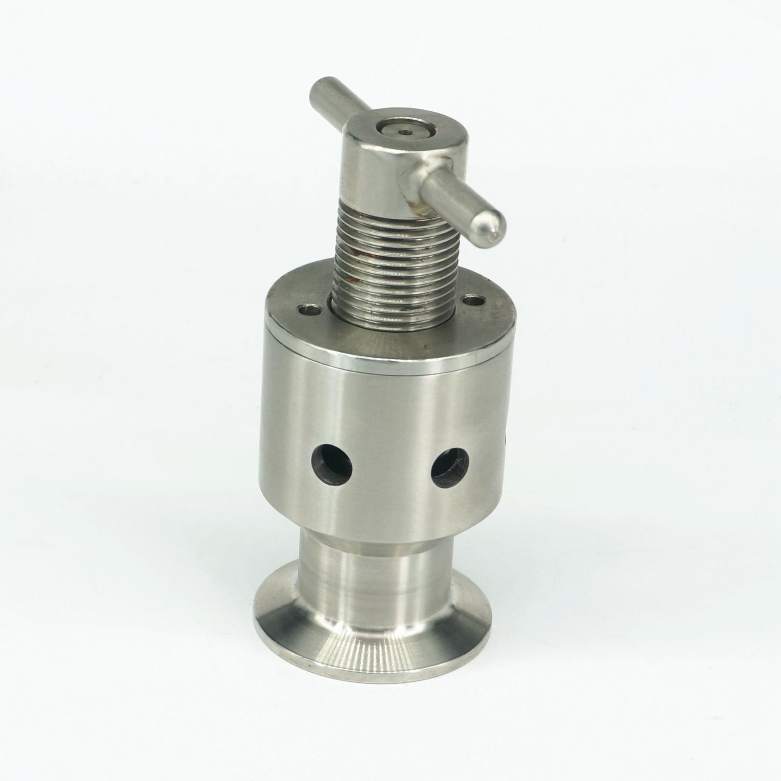 1.5" Tri Clamp 0.5-5 Bar Adjustable Pressure Relief Safety Valve Sanitary SUS304