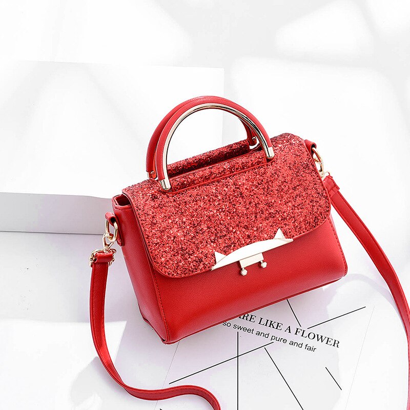 Bolsos de para mujer, carteras de cuero sintético de gran capacidad, bolsos de hombro tipo bandolera, de viaje, sencillos e informales: Red
