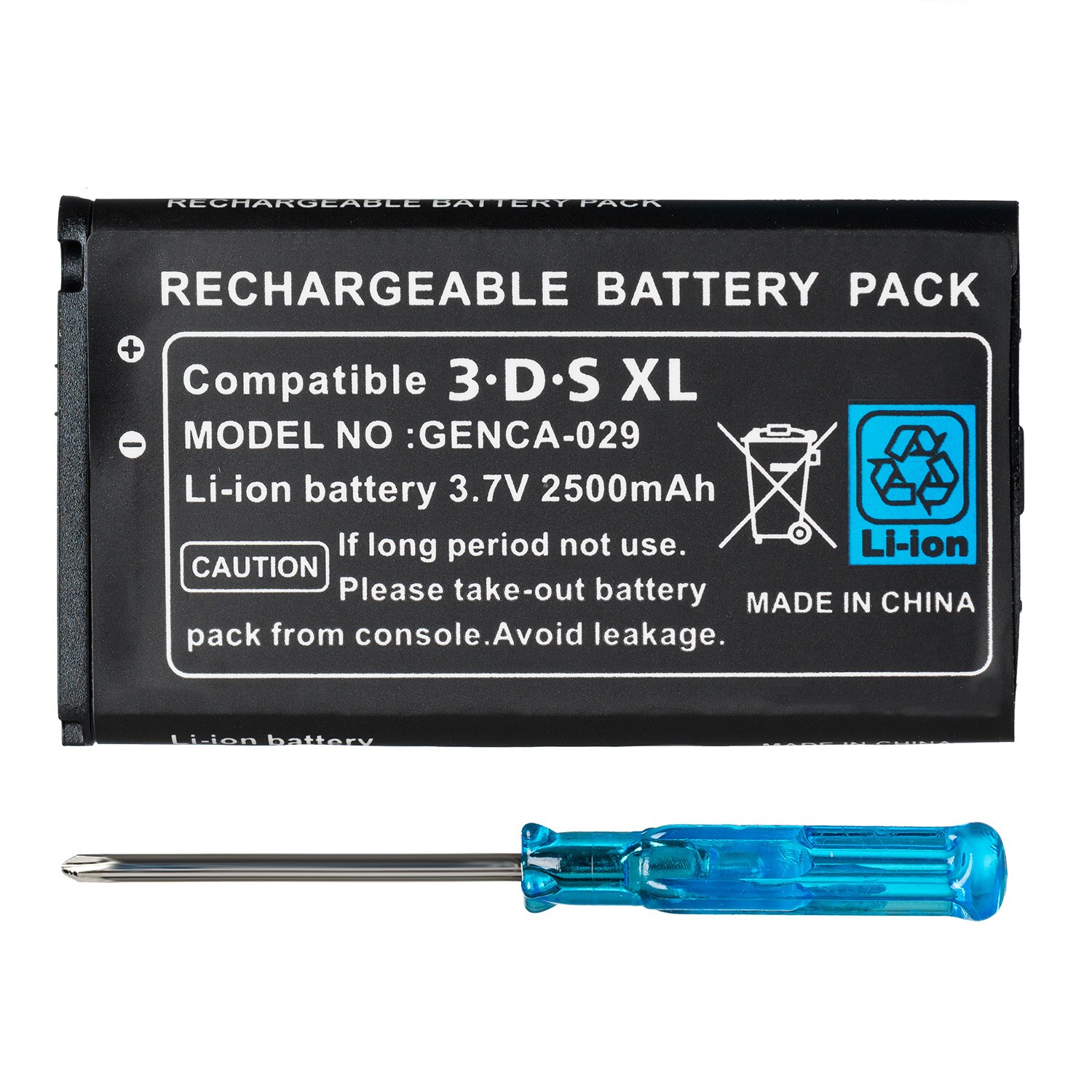 3.7V 2000 mAh/2500 mAh Oplaadbare Li-Ion Batterij pack voor 3DS LL XL
