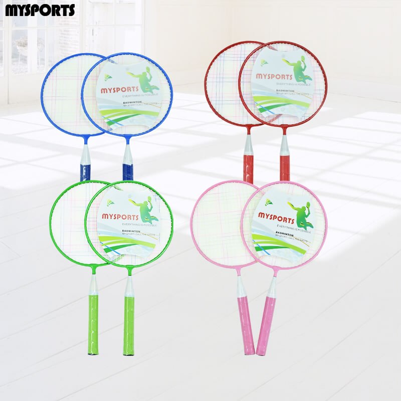 Children's badminton racket double-shot color racket