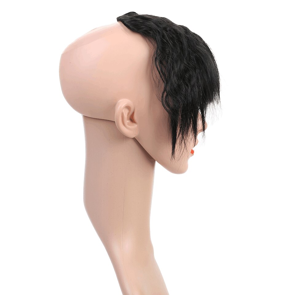 QUEENYANG kukurydza wąsy grzywka klip kutas grzywka peruka rozszerzenie czarne włosy akcesoria synteza włókien nadaje się dla kobiet