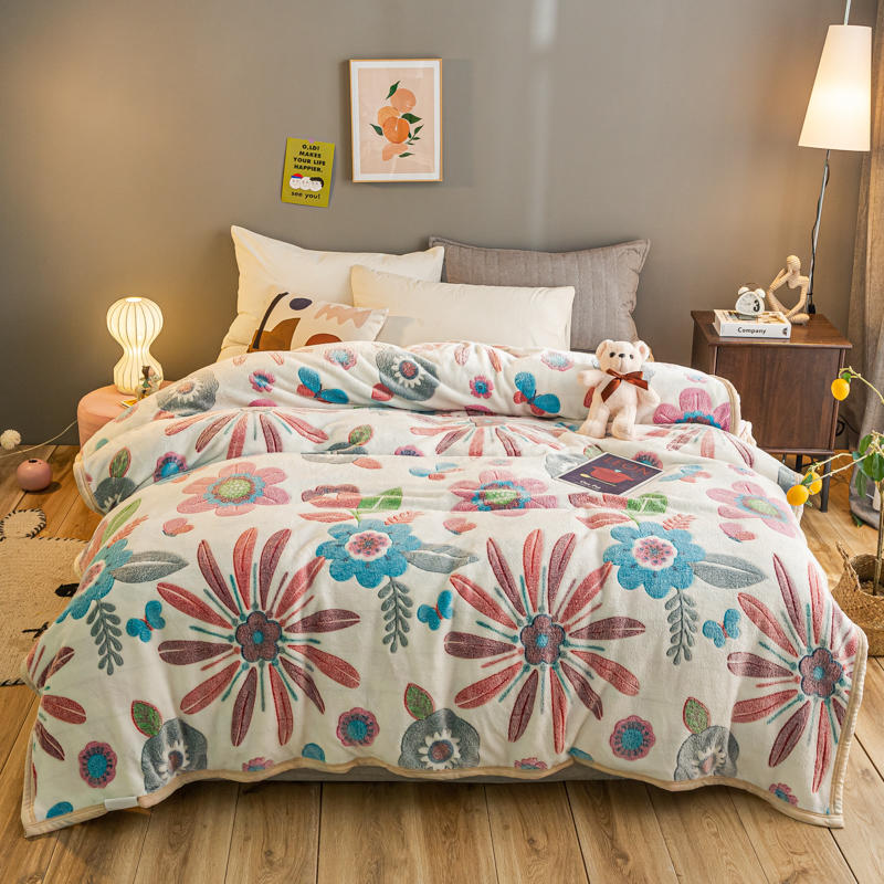 Coral Fleece Zonnebloem Deken Voor Sofa Decoratie Dikke Deken Warm Cover De Bed