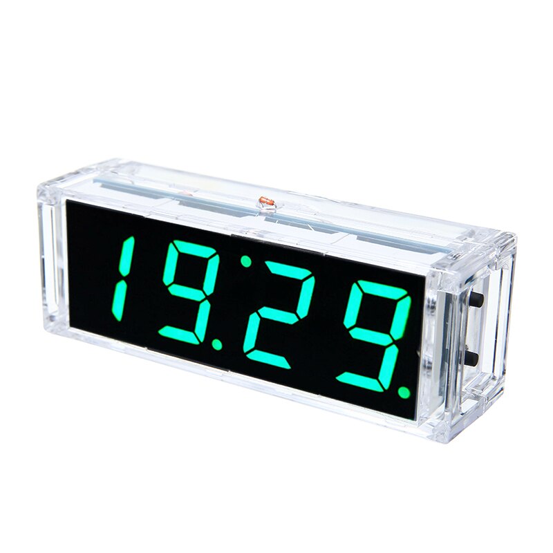 1pc 4-Digit DIY Digital LED Clock Kit Portable Light Control Temperature Date Time Display Clocks
