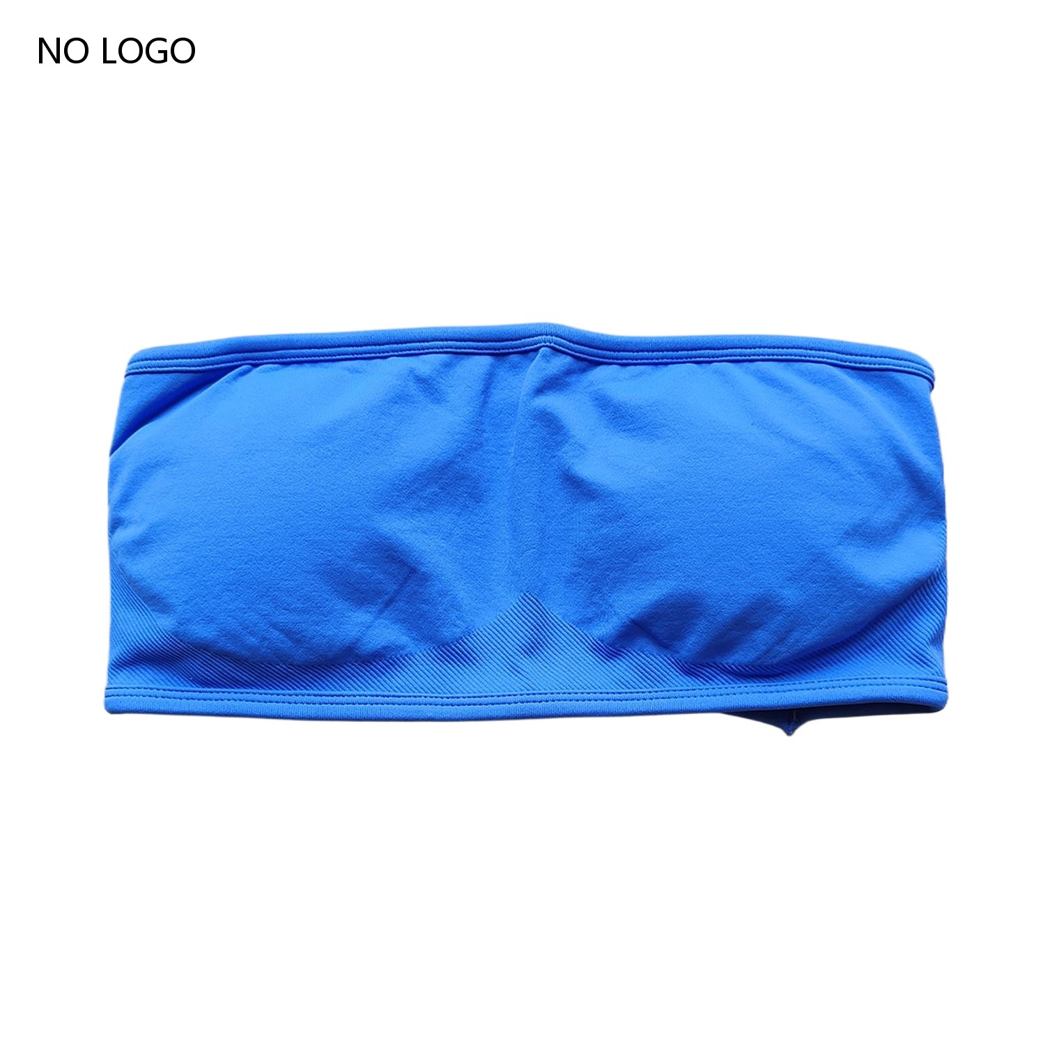 Impact Backless Bandeau Sports Bra Gym Women Top Crop Tube Seamless Bras Yoga Tops Workout Sportswear Push-up Fitness Gym Bra: L / SKY BLUE