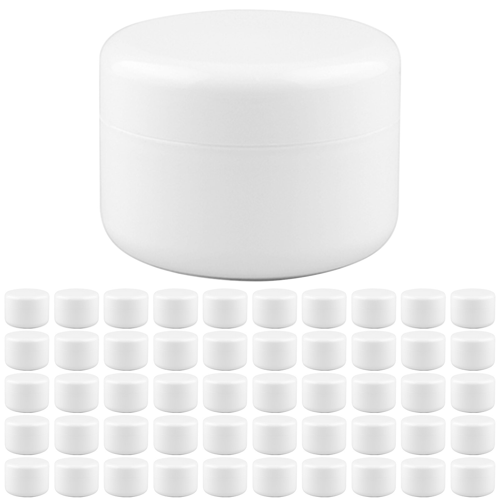 50 szt. Pojemniki na kosmetyki 30g mały pusty plastikowy pojemnik krem do twarzy balsamy tonery pudełka do przechowywania podróży służbowych w domu: 30g / White / 50pcs