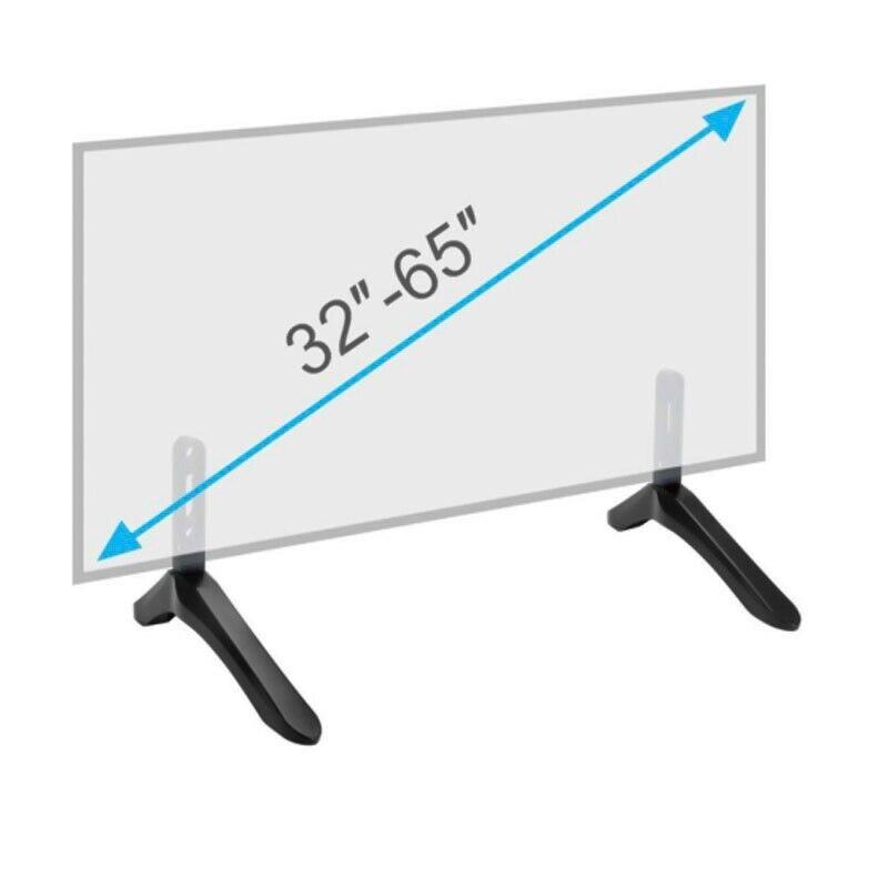 2 stk universal tv stand base mount til 32-65 tommer samsung vizio sony lcd tv ikke til lg tv sort tv beslag bordholder