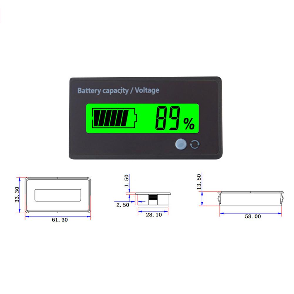 Medidor de batería de motocicleta de 12 V-84 V capacidad de voltaje de la batería Digital moto