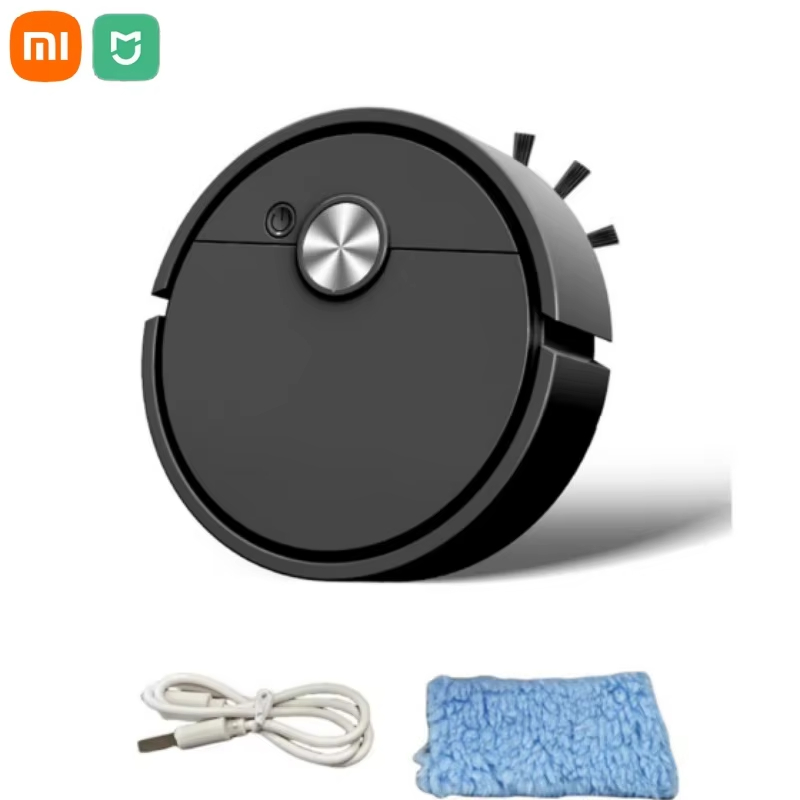 Xiaomi mijia 4000pa 3 em 1 robô aspirador de pó inteligente sucção forte fácil de usar para pisos duros tapetes de pêlos de animais de estimação: Branco