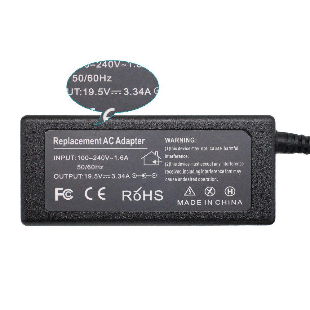 19.5v 3.34a 65W Octagon Tip PA-21 AC Adapter Charger For Dell Inspiron 1545 1750 1440 1318 1530 1557 1546 1551 ADP-65AH