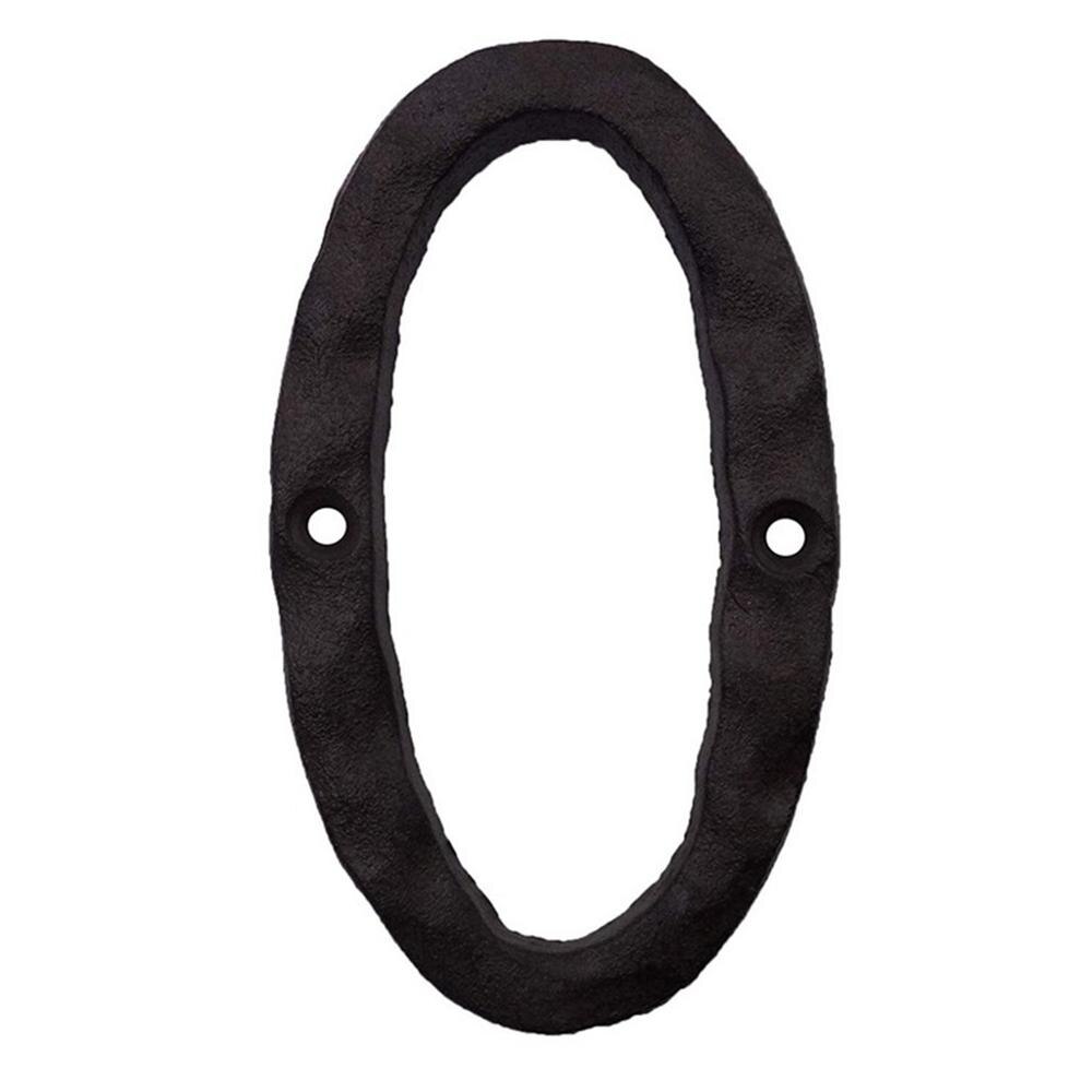 Wall Mounted 8cm Cast Iron Metal Door Number Sign House Number Digits for Hotel Apartment Home Street Garden Outdoor DIY Decor: Number 0