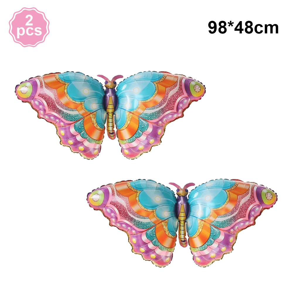 Vlinder Verjaardag Servies Borden Cups Folie Vlinder Ballonnen Banner Voor Meisjes Sprookjesfeest Bruiloft Decor Baby Shower Benodigdheden