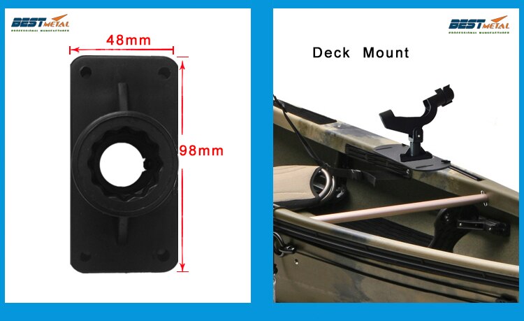 2 pieces BSET MATEL Adjustable Removable 360 degree Fishing Rod Holders Rest Kayak Boat Support Tools Accessories Pole Bracket
