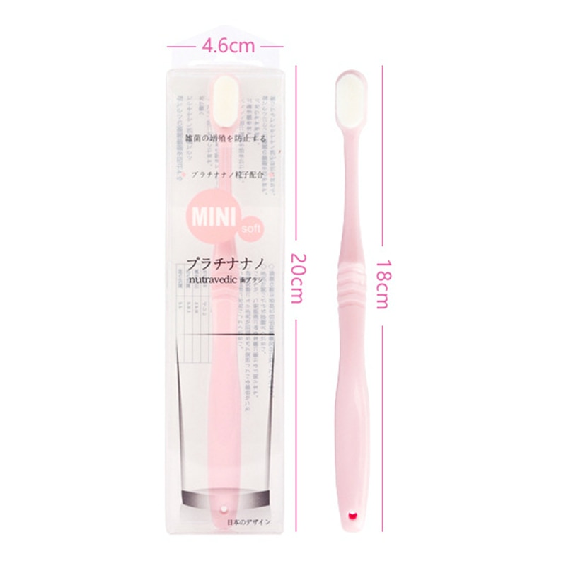 Micro-Nano brosse à dents manuelle, petite tête fine avec 20000 poils pour les gencives fragiles des adultes