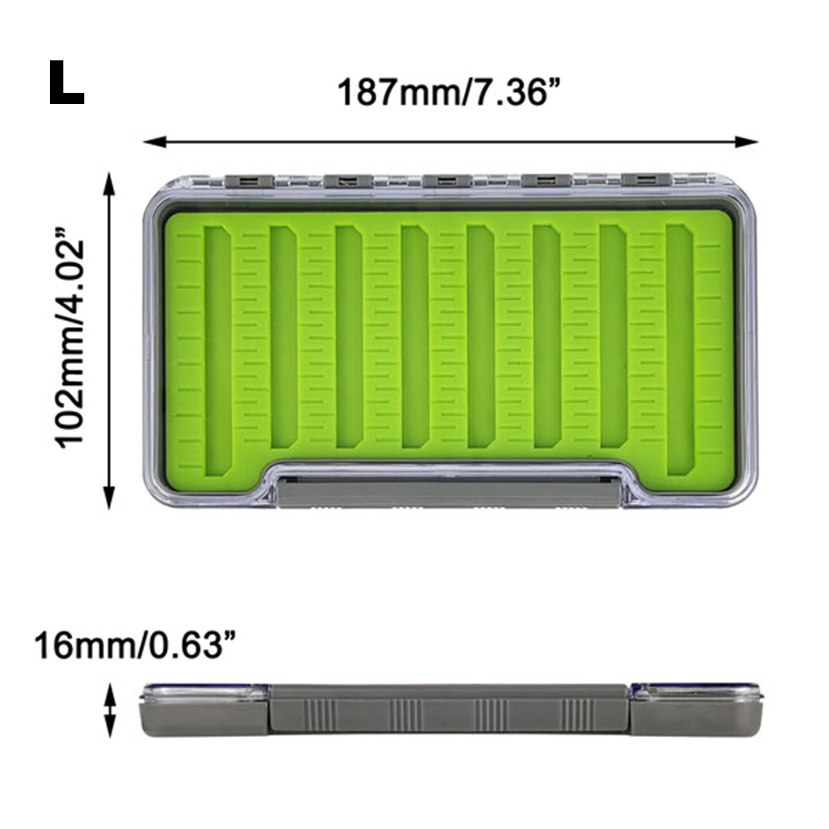 Aventik 100% Waterproof Fly Box Silicone Pad Foam Transparent Fishing Box Fishing Storage: WHITE
