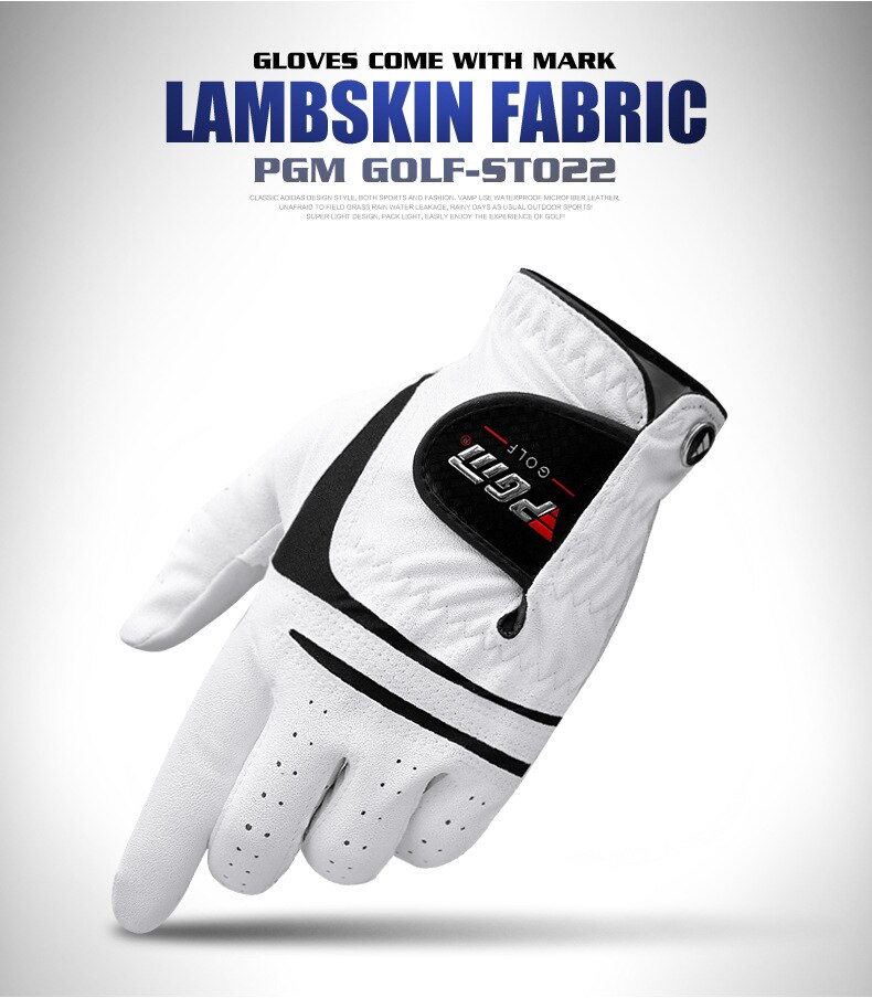Pgm golfhandskar i ett stycke fårskinnshandskar för män, halksäkra och luftgenomsläppliga golfprodukter  st022: Vänster hand / 22