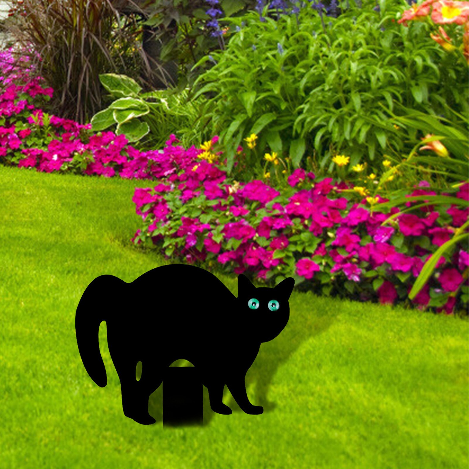 Black Cat Silhouette Stake Yard Art Acrylic Garden Decoration Cat Crafts Lawn Ornament For Courtyards Backyards Lawns Gardens