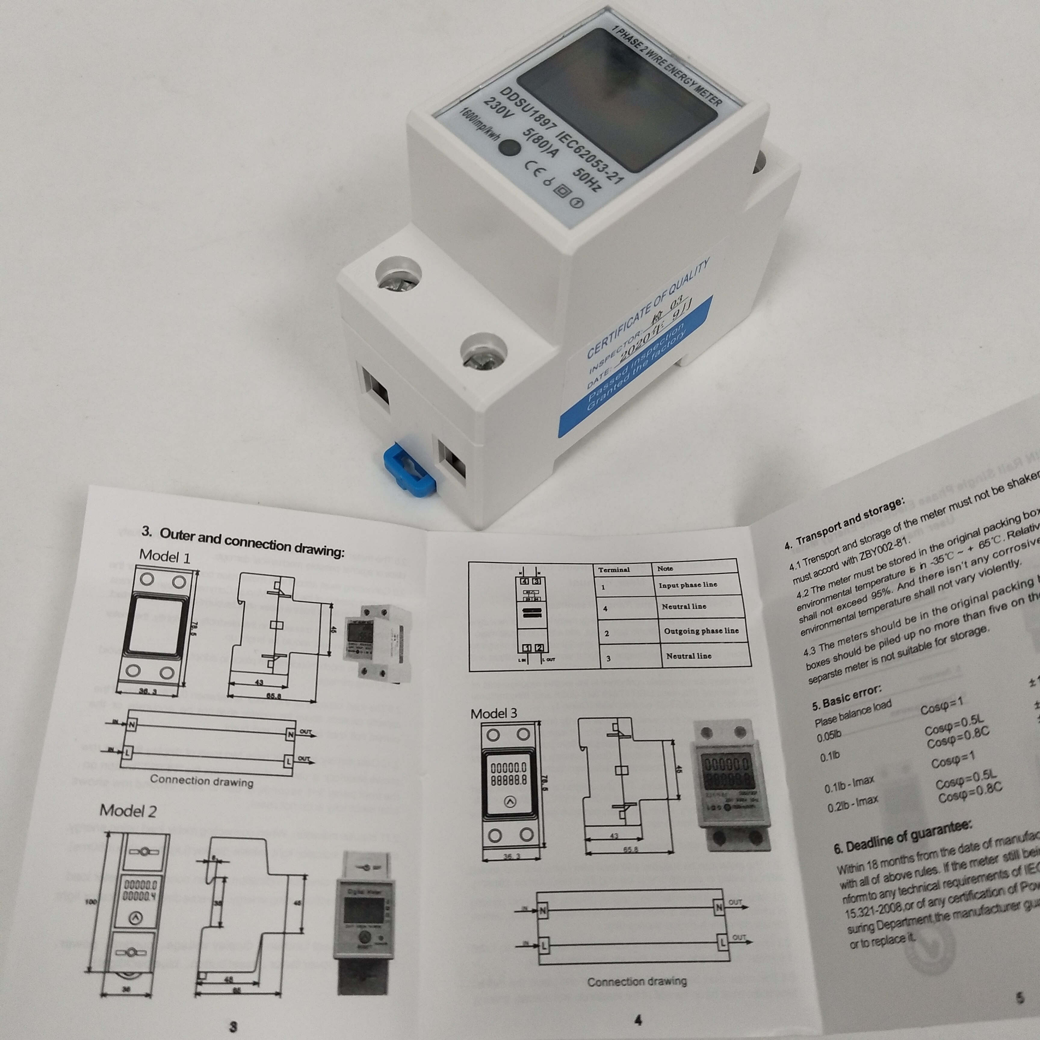 Dds 662 digital elenergimätare enfas din rail elmätare enfas tvåtråds multifunktions elmätare