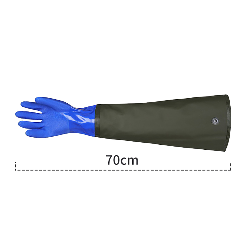 Gants longs en caoutchouc réutilisables imperméables, gants de vidange de livres, gants de degré chimique, PVC, RapDuty, 1 paire