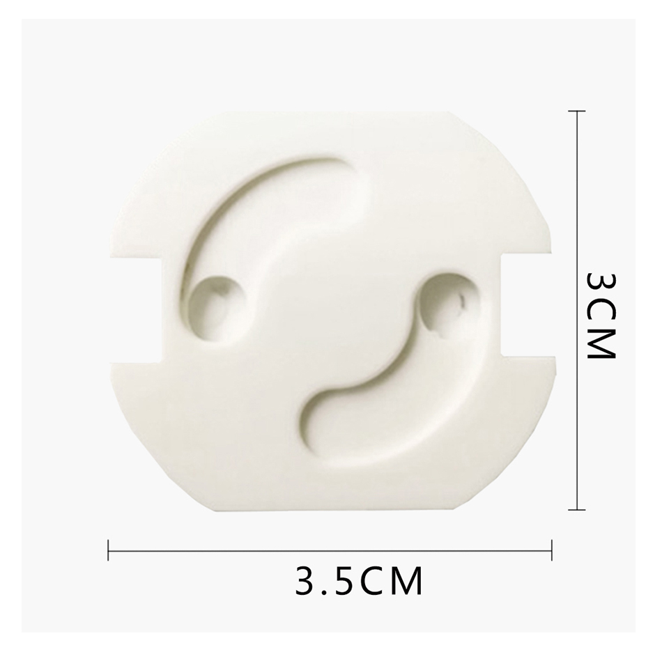 10Pcs/Set Baby Safety Rotate Cover 2 Holes EU Socket Cover Kids Electric Protection Socket Covers Plastic Baby Socket Protection