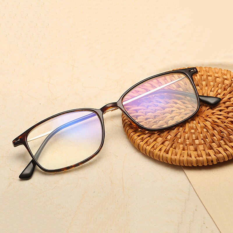 Elbru heren dames retro vierkante/ovale bril brilmontuur anti-blauw licht blokkerende computerbril lichtgewicht cat eye bril