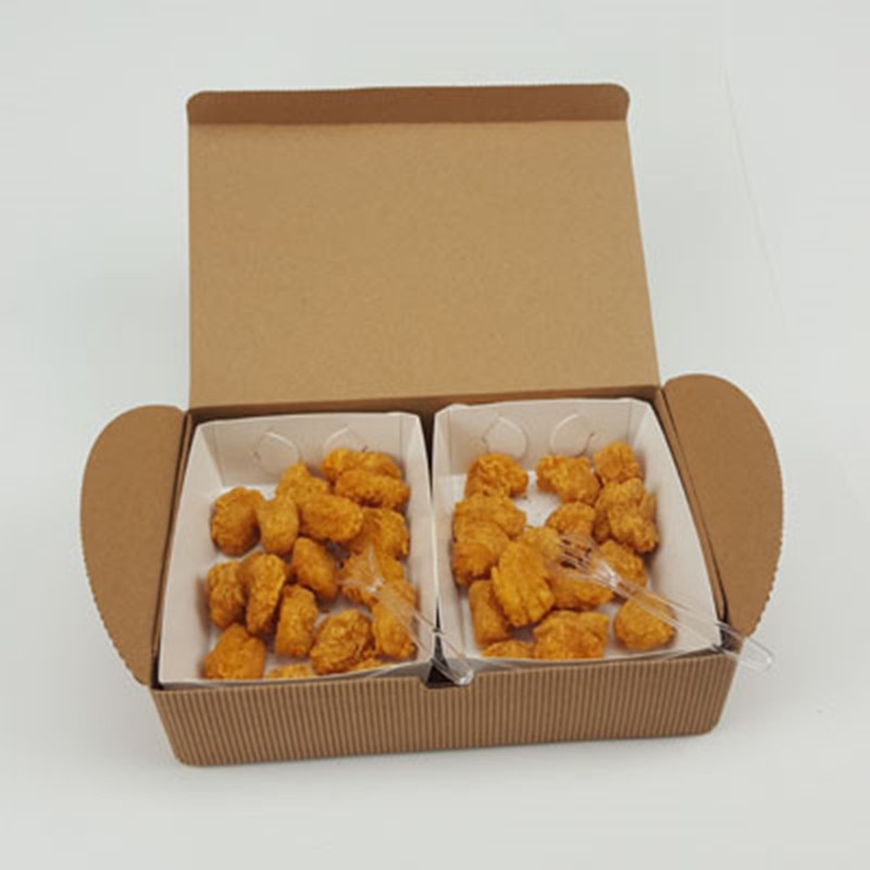 Brown Paper takeaway food boxes, Chicken rice Snack fries fried food takeaway Box