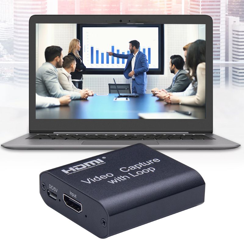 HDMI Video Capture Card Screen Recorder USB2.0 1080P High Definition Game Capture Streamer Device with Loop