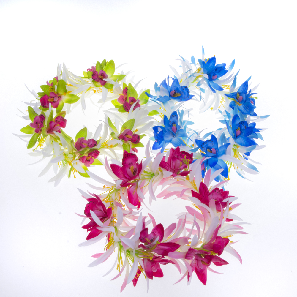 ragno giglio Orchidea Fiore fascia Hula ballerina Ragazza Copricapo Prestazioni per feste Hawaii Ghirlanda Accessori per capelli Vendita calda