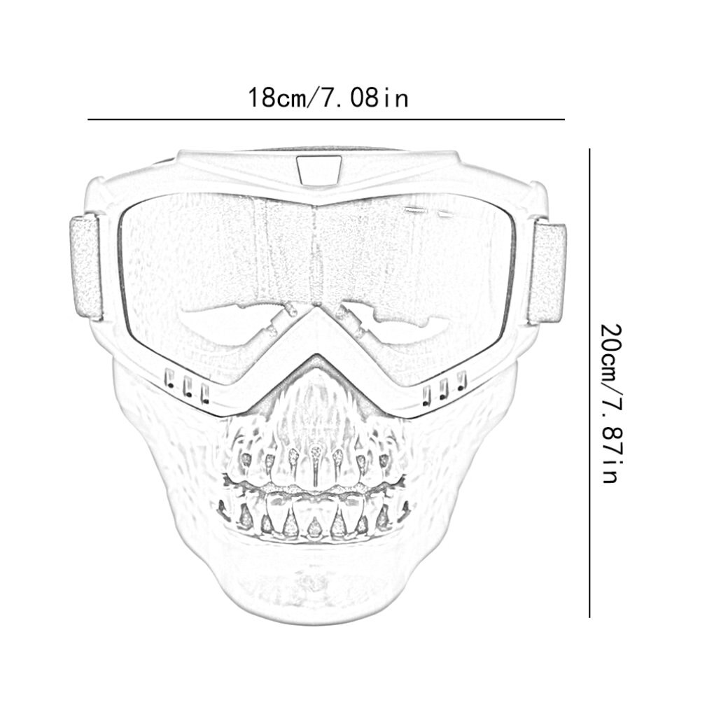 Unisex Skiën Goggles Modulaire Masker Afneembare Mond Filter Snowboard Bril Rijden Bril Schedel Masker 1 Paar