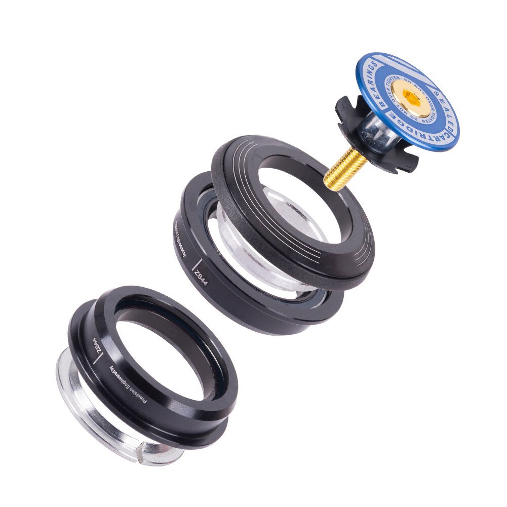 Aluminium Fietsheadset 34 Mm – Voorvorkstuurpen Voor 28,6 Mm Rechte Stuurvork (zwart)
