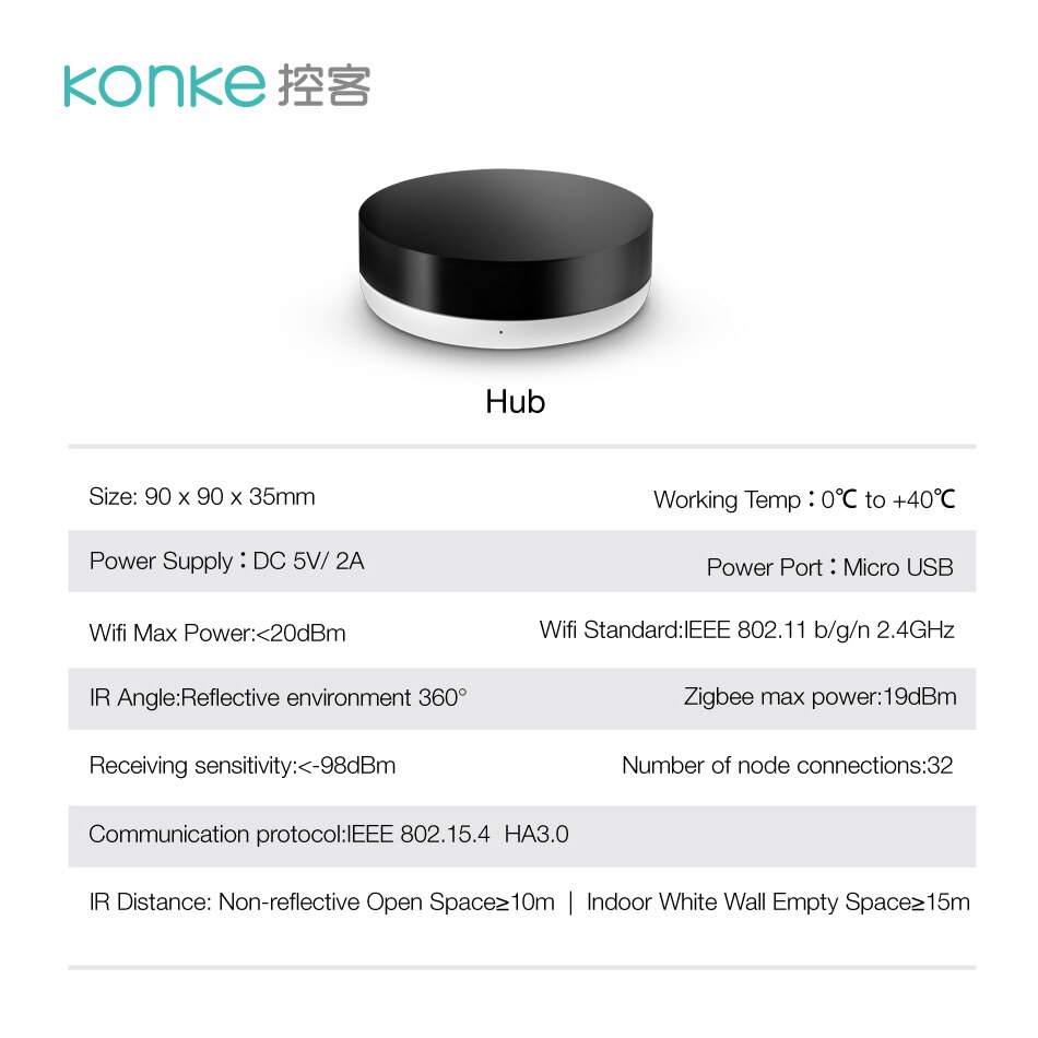 Smart Multi-Mode Gateway ZigBee3 WIFI Bluetooth Mesh Hub Smart Home Hub