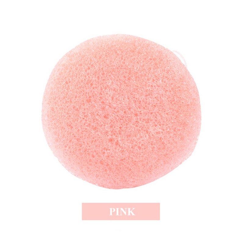 Natuur Ronde Vorm Konjac Spons Gezicht Spons Cosmetische Puff Herbruikbare Konjac Puff Facial Cleaner Huid Schoon: Roze
