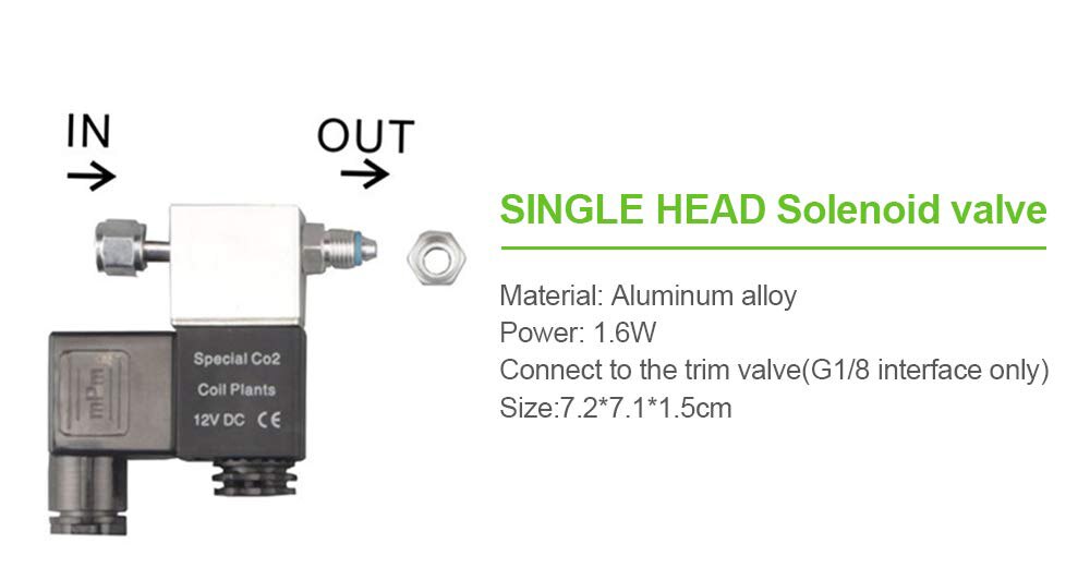 12V CO2 Solenoid Valve WYIN Aquarium CO2 System Regulator Magnetic Valve for Aquarium Fish Tank Water Plants Grass Grow: S12V US PLUG