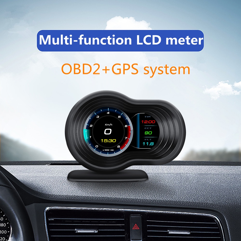 F9 HUD OBD2 Head Up Display car GPS gauge navigation Digital Speedometer Projector Turbo Oil Temp car computer
