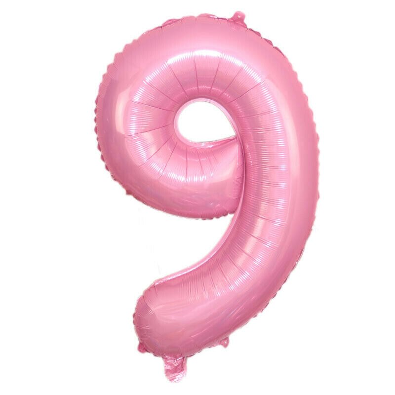 32" Number Pearl Pink Blue 0-9 Foil Balloon Numbers Helium Balloons Birthday Party Decor