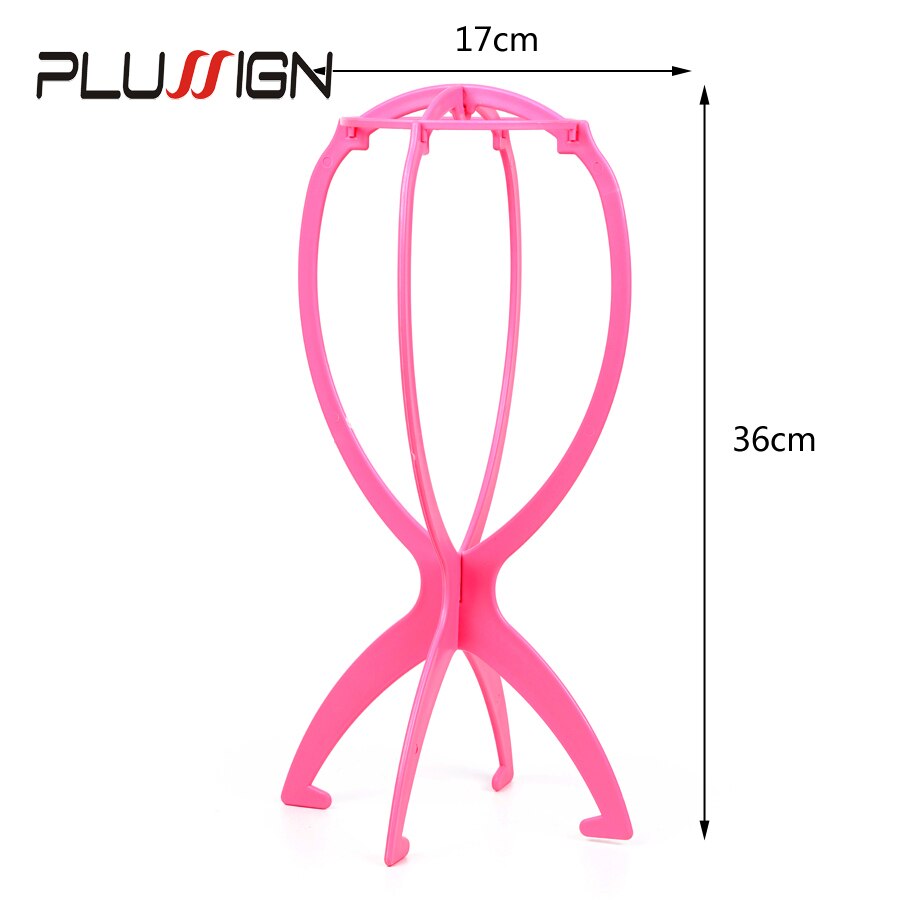 Hat paryk display stander sammenfoldelig bærbar paryk stander til styling tørring gør parykker paryk holder 1pc sort hvid pink