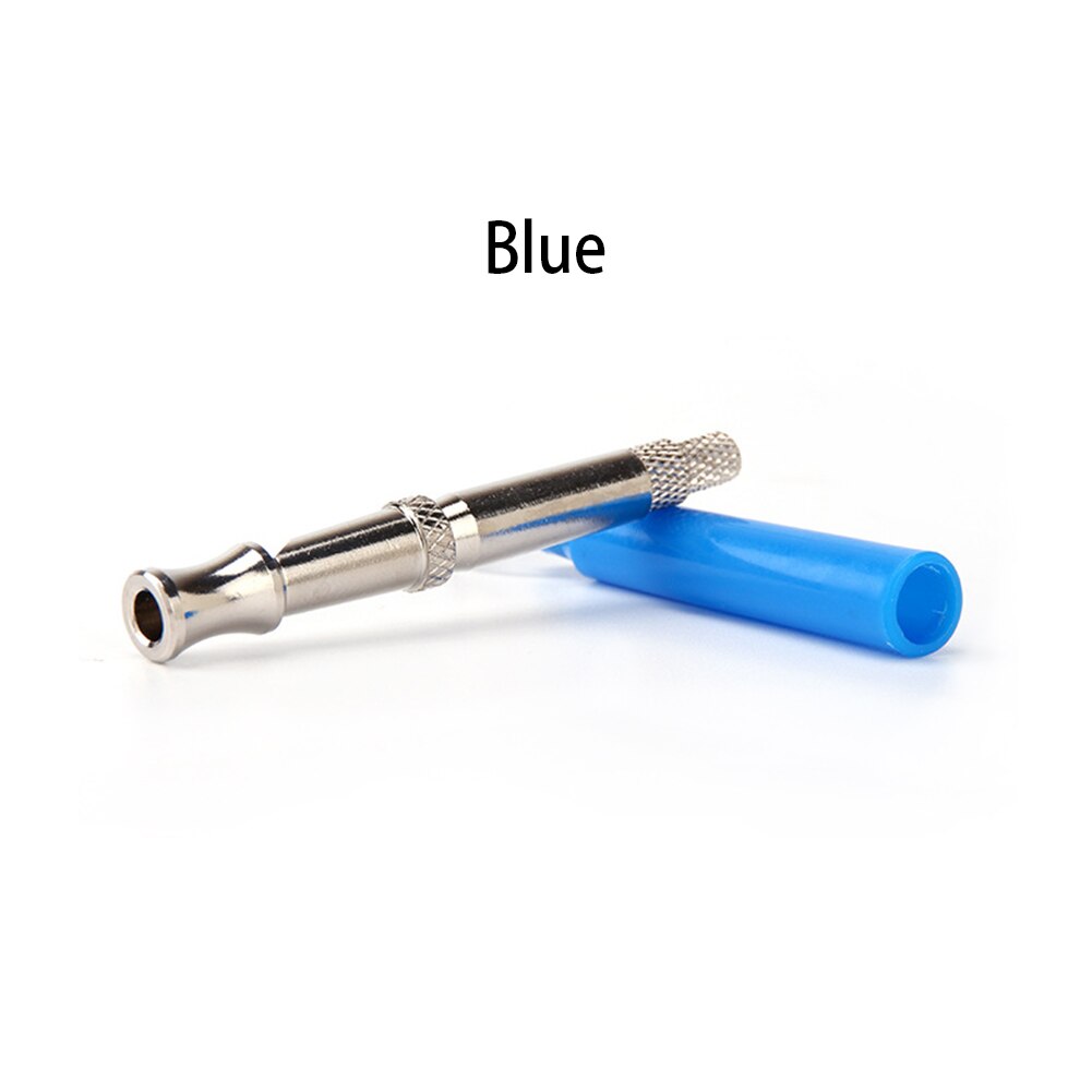 Mascota ultrasónico sonido perro entrenamiento silbato flauta llavero portátil perro silbato ajustable perro flauta suministros para mascotas: Azul