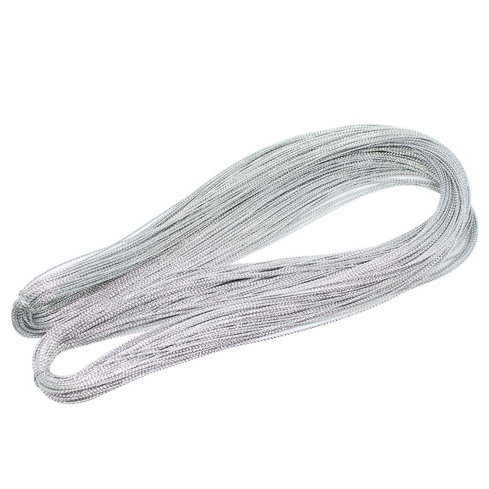 100M Packaging Metallic Cord Jewelry Thread Craft String DIY Tag Lanyard Packaging Tags For Clothing Toys Food Art Tools: sliver