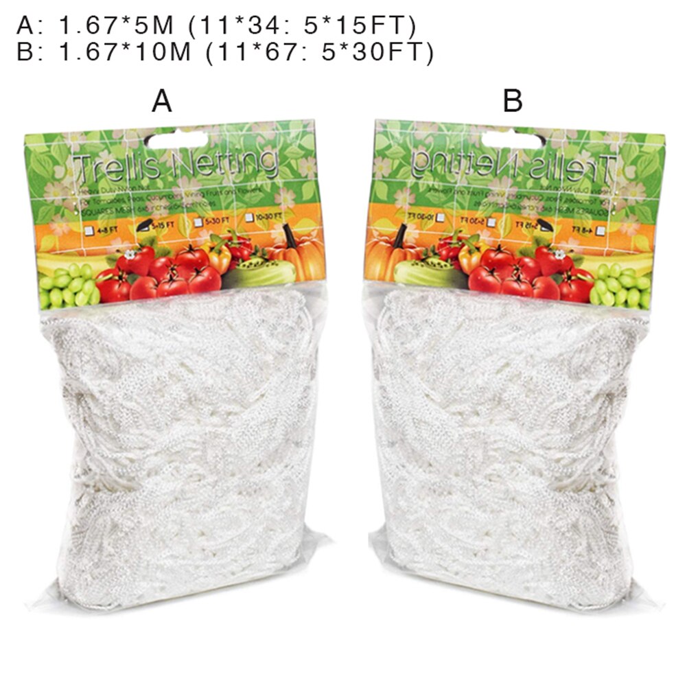 Plant Trellis Netting Heavy-Duty Polyester Plant Support Vine Climbing Hydroponics Garden Net For Pole Green Beans