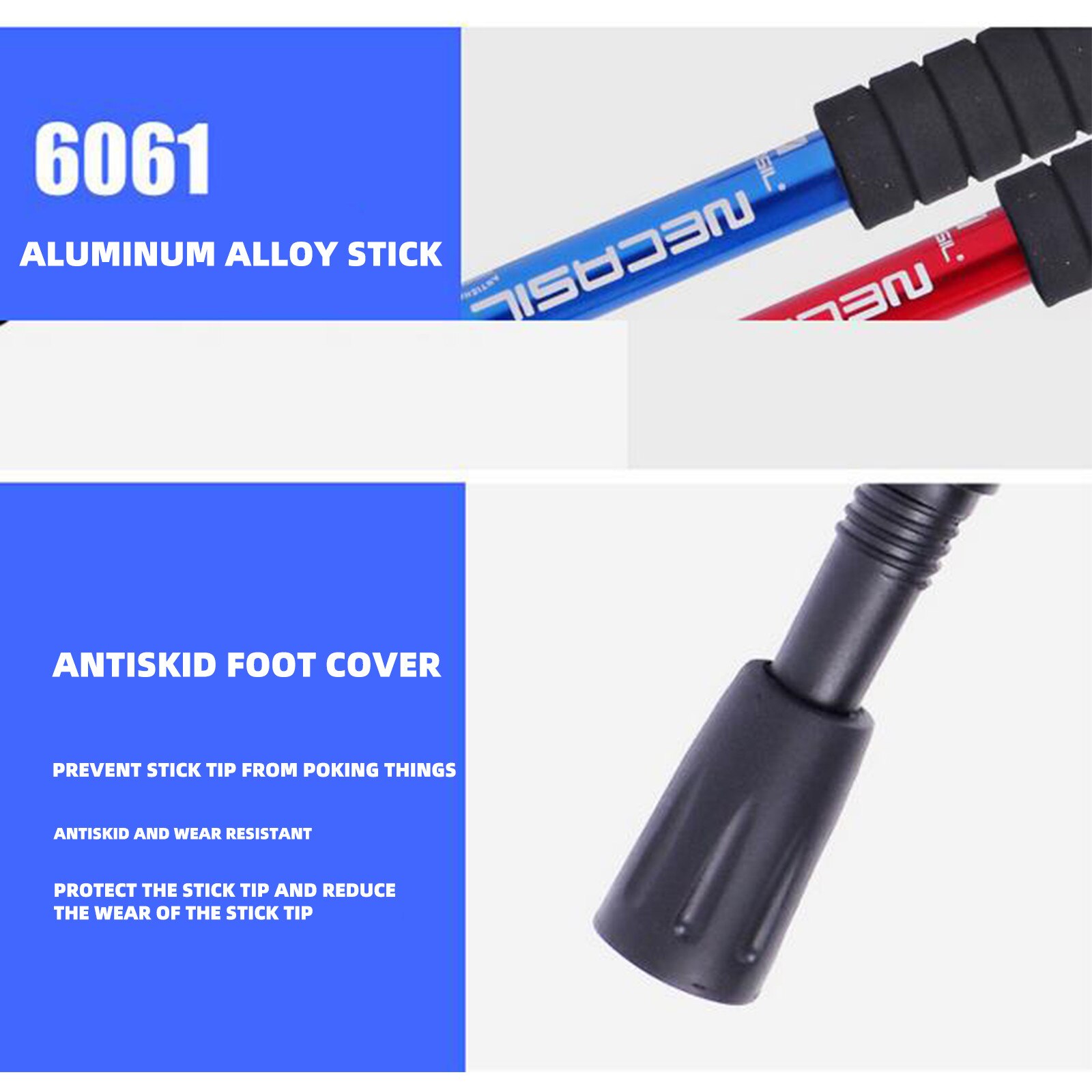 40# Nordic Walking Sticks Telescopic Trekking Climbing Shock Hiking Walking Trekking Trail Poles Stick Adjustable Canes Elderly