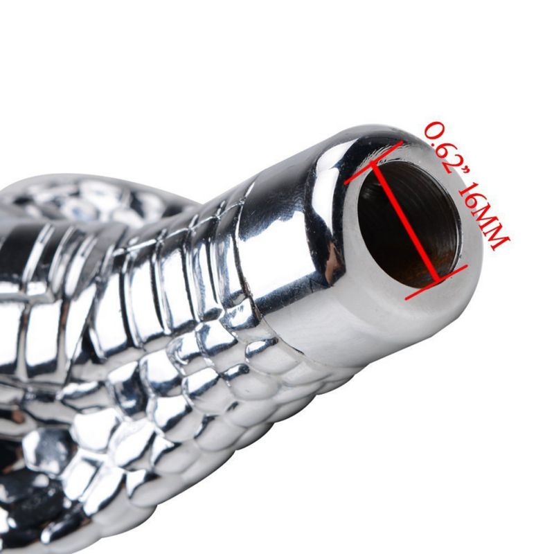 Pomo Universal para coche, palanca de cambio Manual, ojos Led cromados, Cobra Snake, accesorios interiores para coche