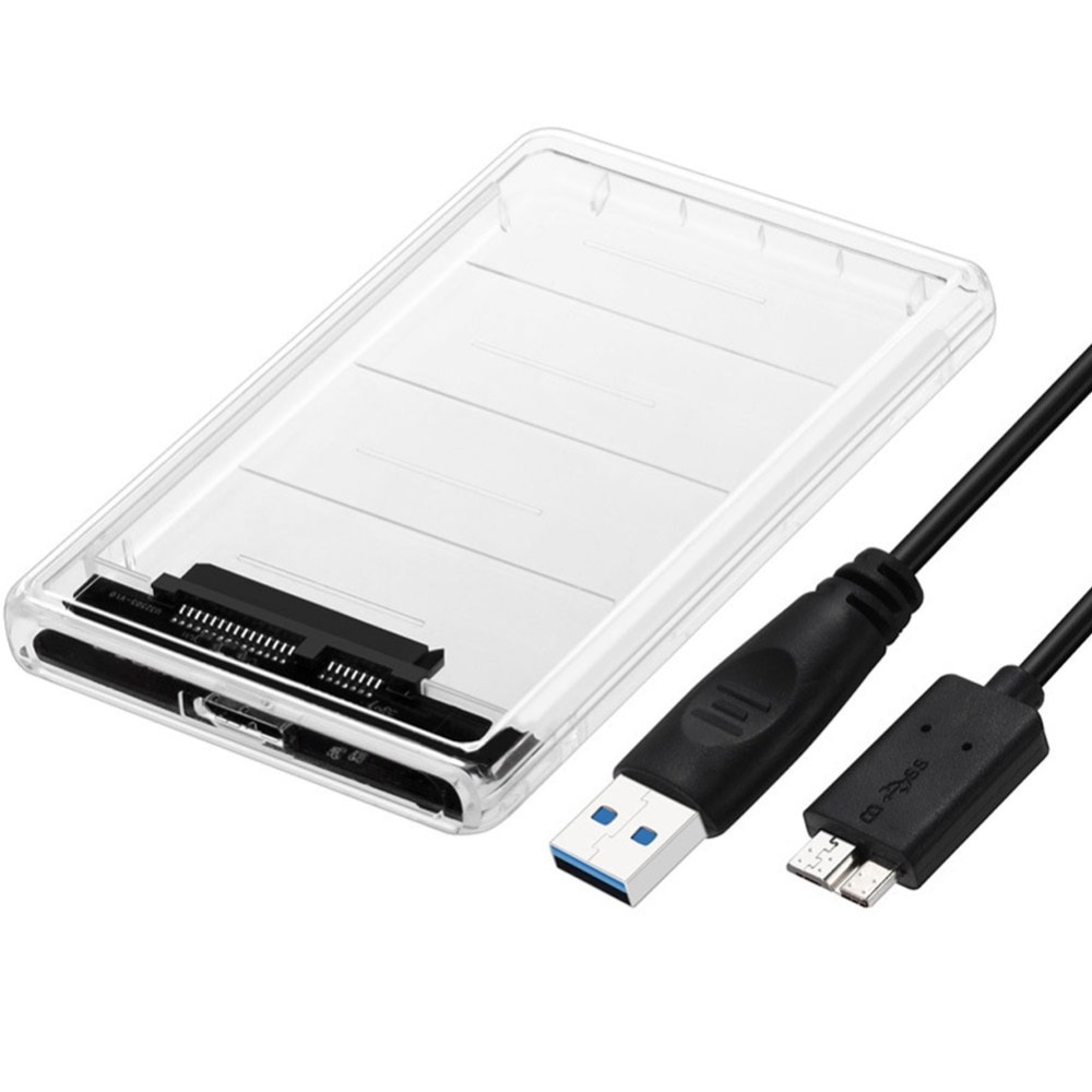 2.5 Inch Usb 3.0 Transparant SATA3 5Gbps Harde Schijf Behuizing Caddy Case Voor Externe Hdd/Ssd Harde Schijf case 128*79*13Mm